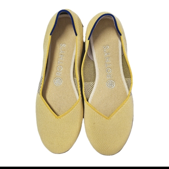Rothy's Shoes - Rothy's Women's 8 Yellow Round Toe Slip On Knit Washable Ballet Flat Comfy Shoes